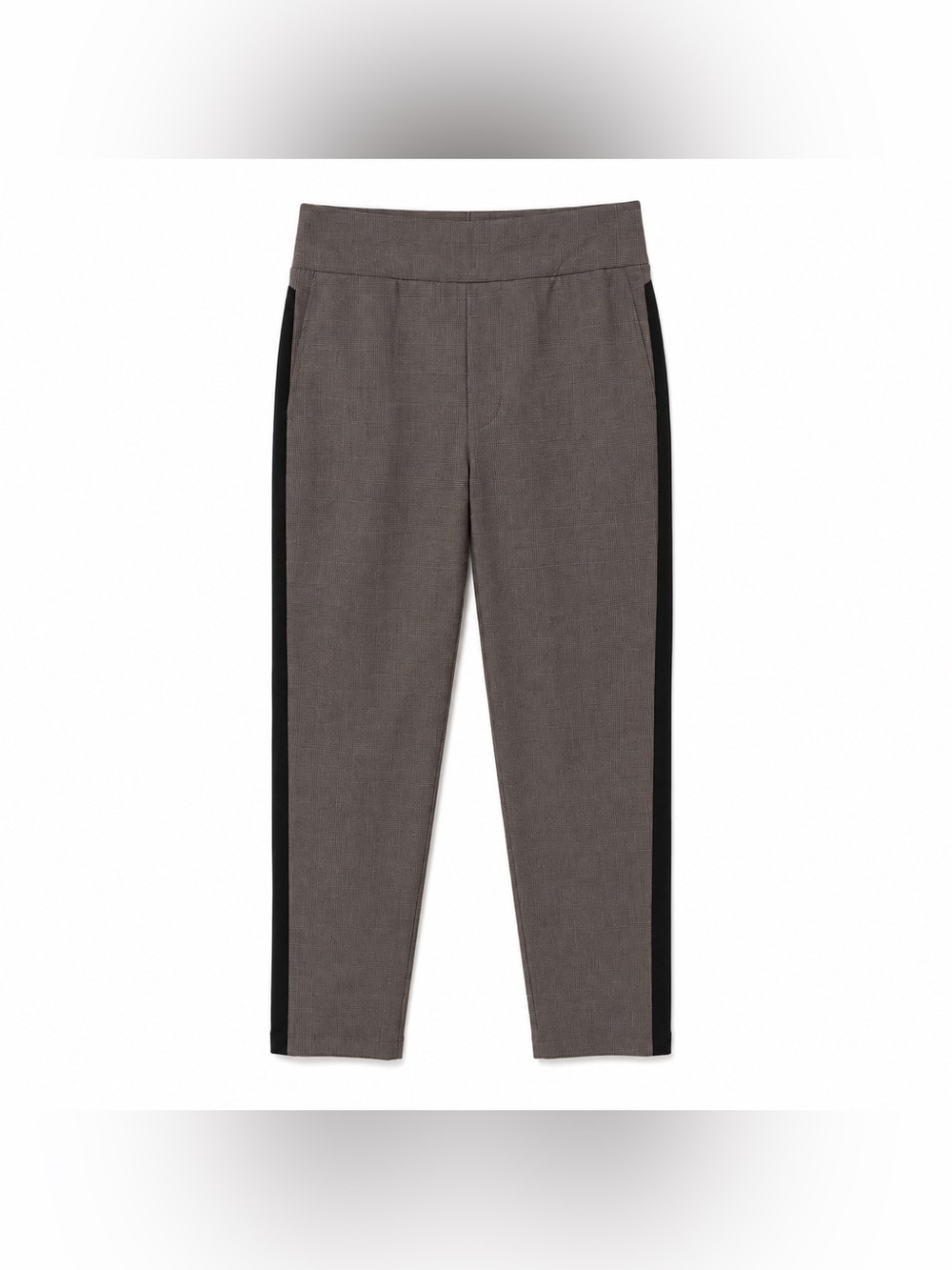 Athleta Brooklyn Ankle Pant Plaid Side Stripe Pull On Size 4 - Picture 2 of 12